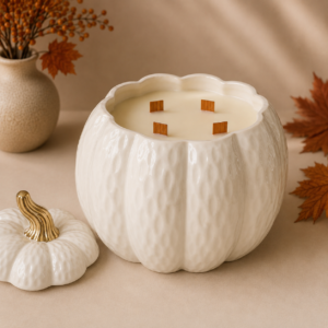 Ivory Pumpkin Candle